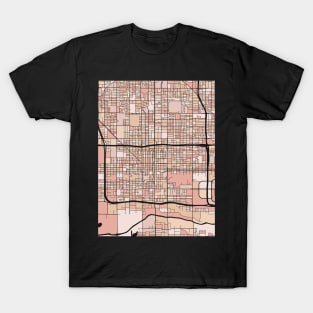 Phoenix Map Pattern in Soft Pink Pastels T-Shirt